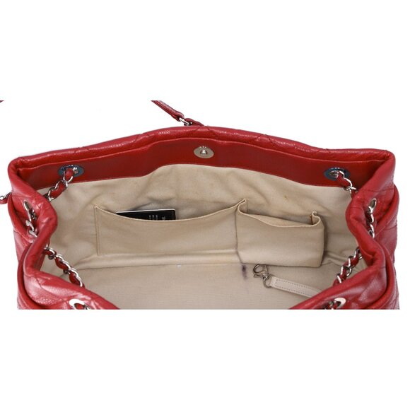 Chanel Classic Caviar Quilted Timeless CC Soft Tote Red - Picture 14 of 14